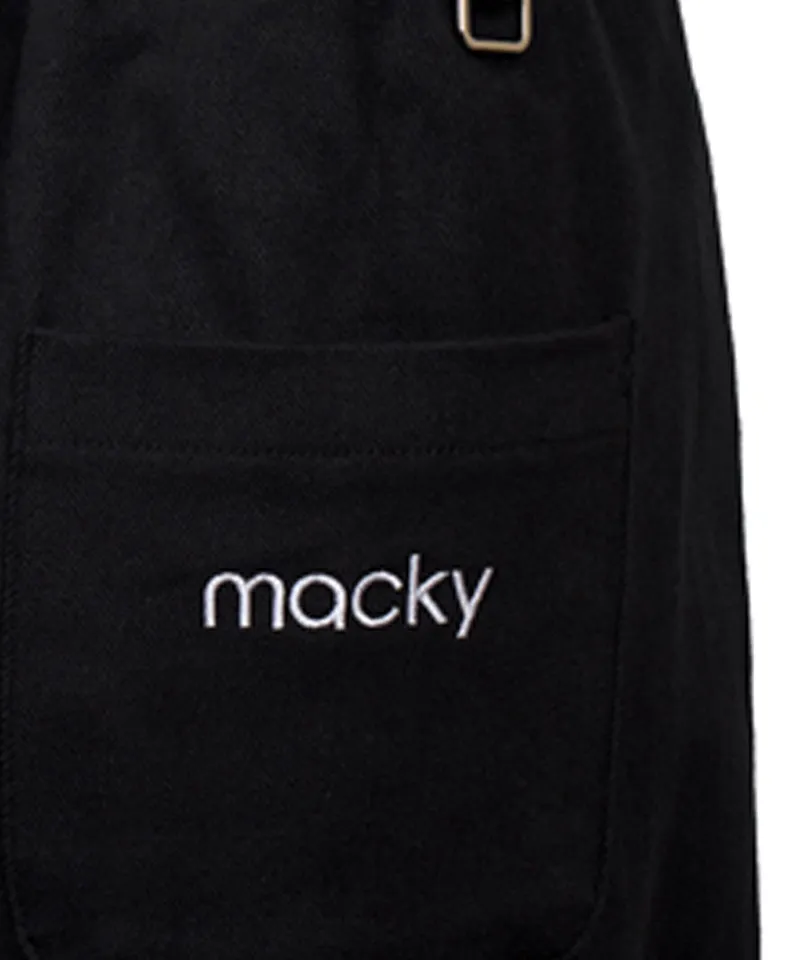 MACKY Golf: Wide Cotton Pants - Black
