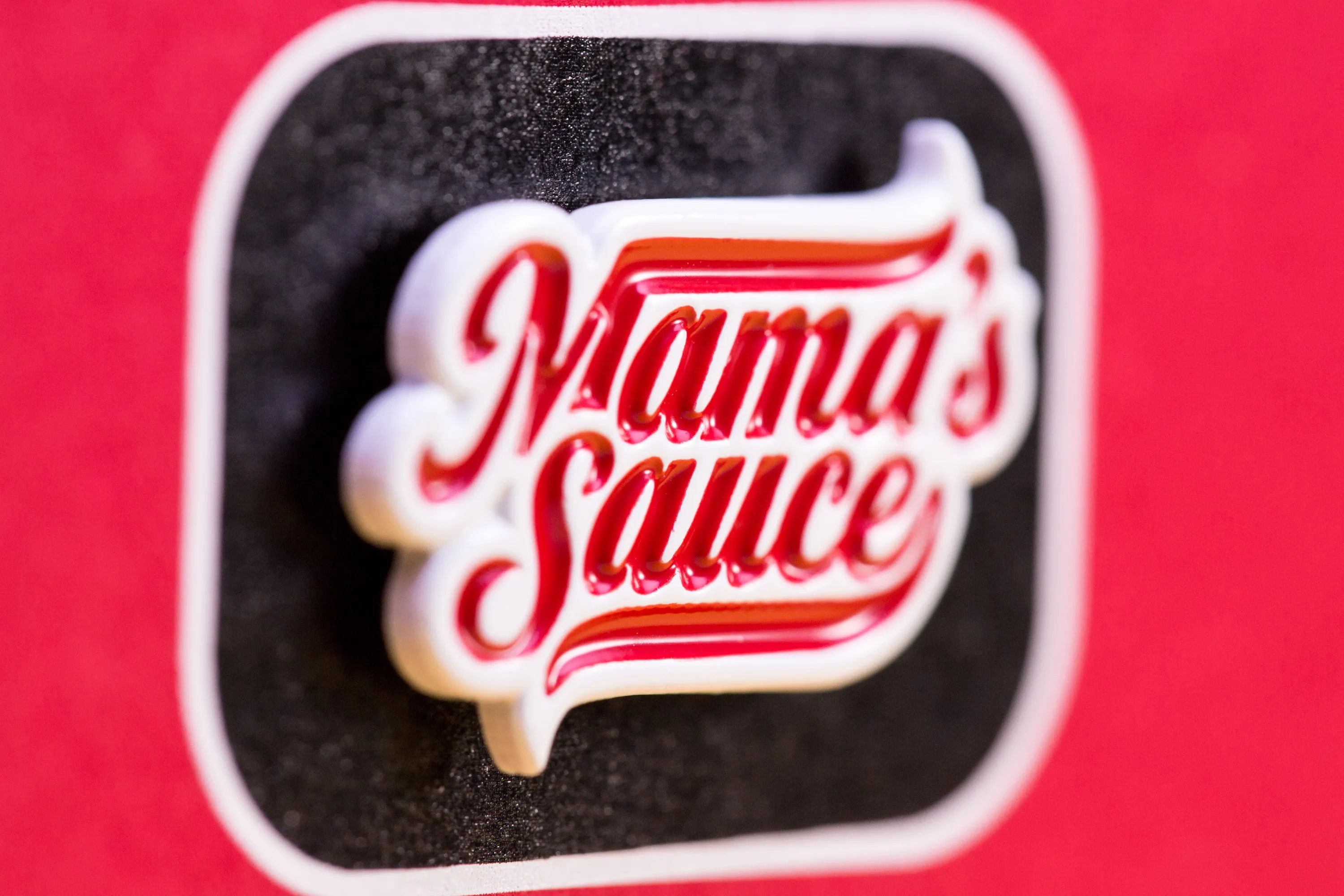 Mama's Sauce Script Logo Pin