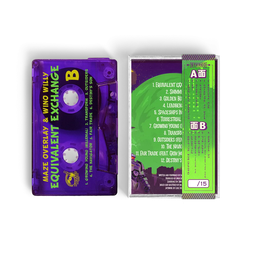 Maze Overlay x Wino Willy - Equivalent Exchange (Cassette Tape With Obi Strip)