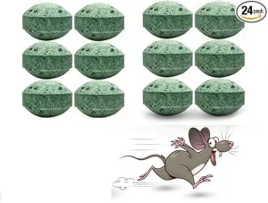 Mice Rodent Repellent, 24Pcs Peppermint Oil Moth Balls for Rats Mouse Deterrent, Safe for Humans & Pets, Pouches for Roaches, Pest Pouches for Roaches, Ant, Bugs, Spider