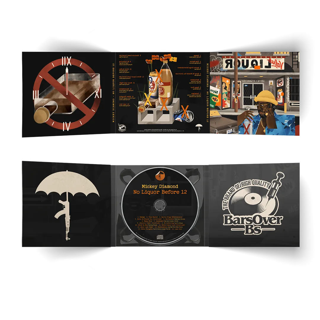 Mickey Diamond - No Liquor Before 12 (Digipak CD With Obi Strip & 8 Page Booklet)   Crown Royal Bag