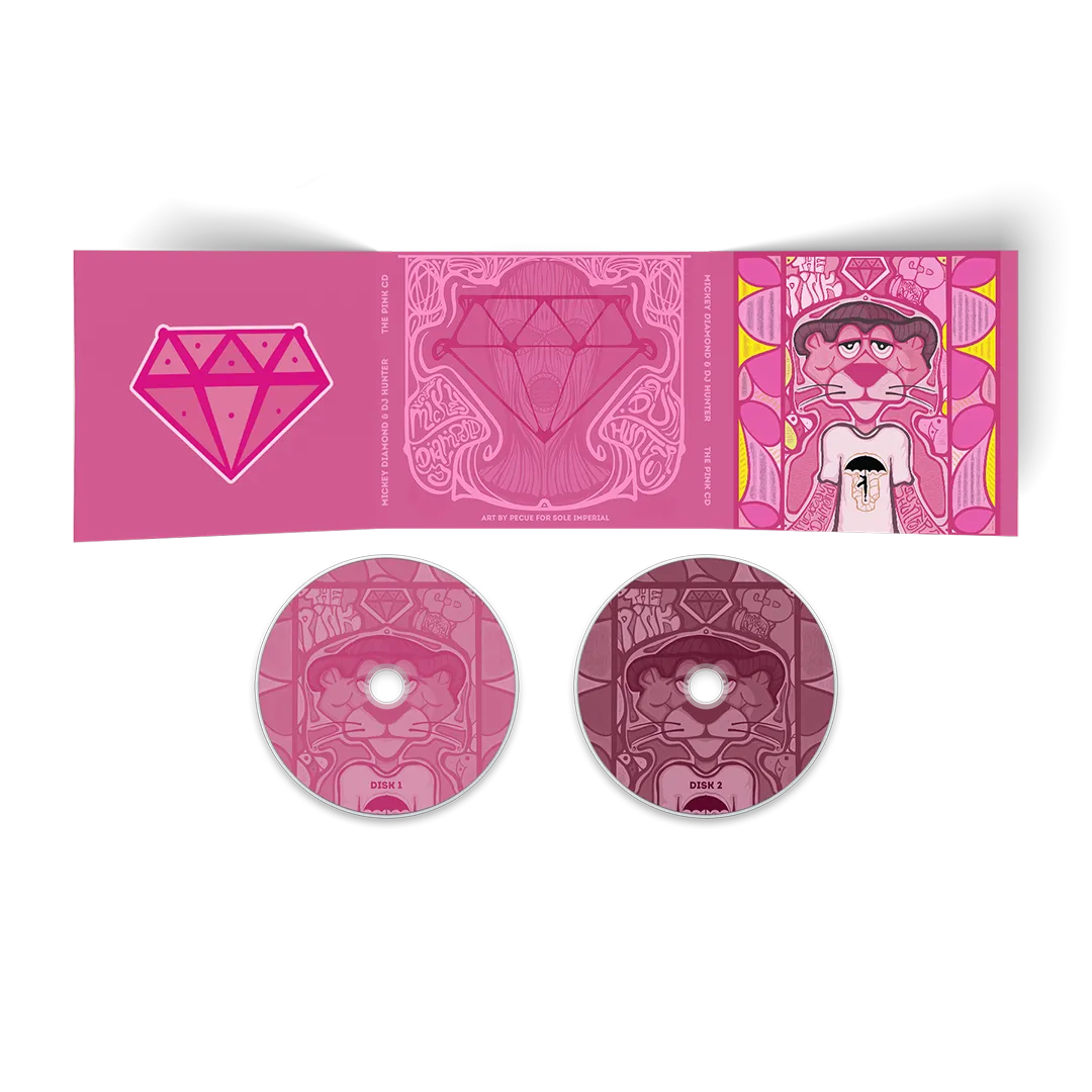 Mickey Diamond x Dj Hunter - The Pink Mixtape CD (Double Disc Digipak Pecue Design)