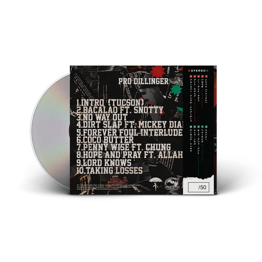 Pro Dillinger - Forever Foul (6 Page Panel Digipak CD's)