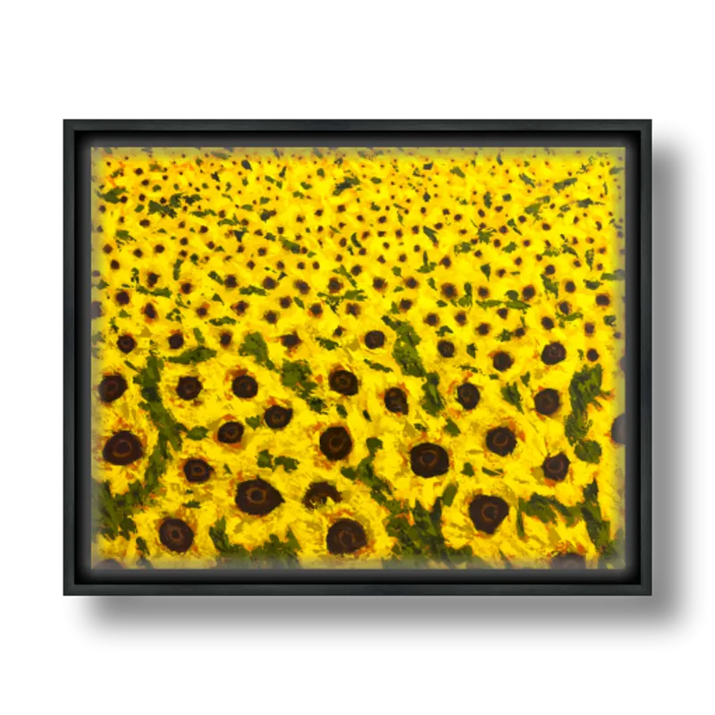 "Sunflower Field" Landscape Art Print