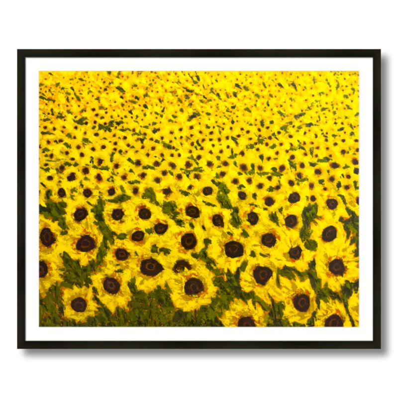 "Sunflower Field" Landscape Art Print