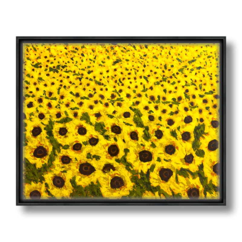 "Sunflower Field" Landscape Art Print