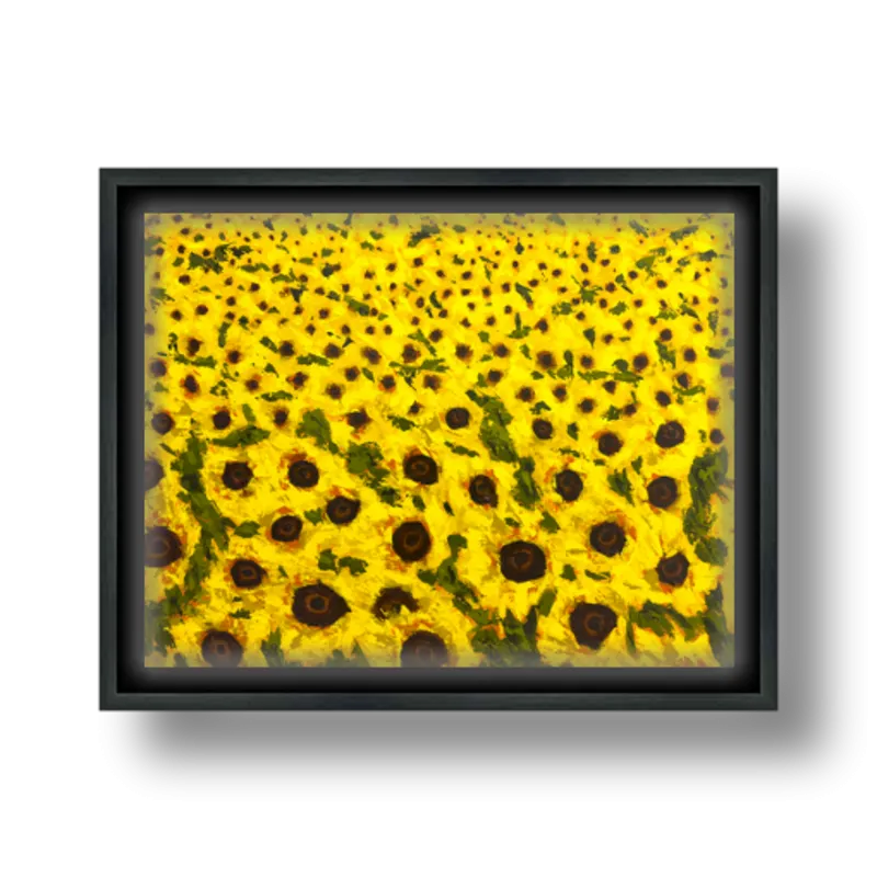 "Sunflower Field" Landscape Art Print