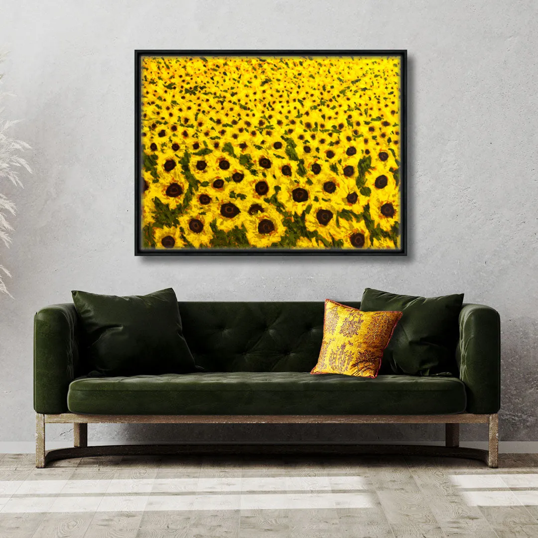 "Sunflower Field" Landscape Art Print