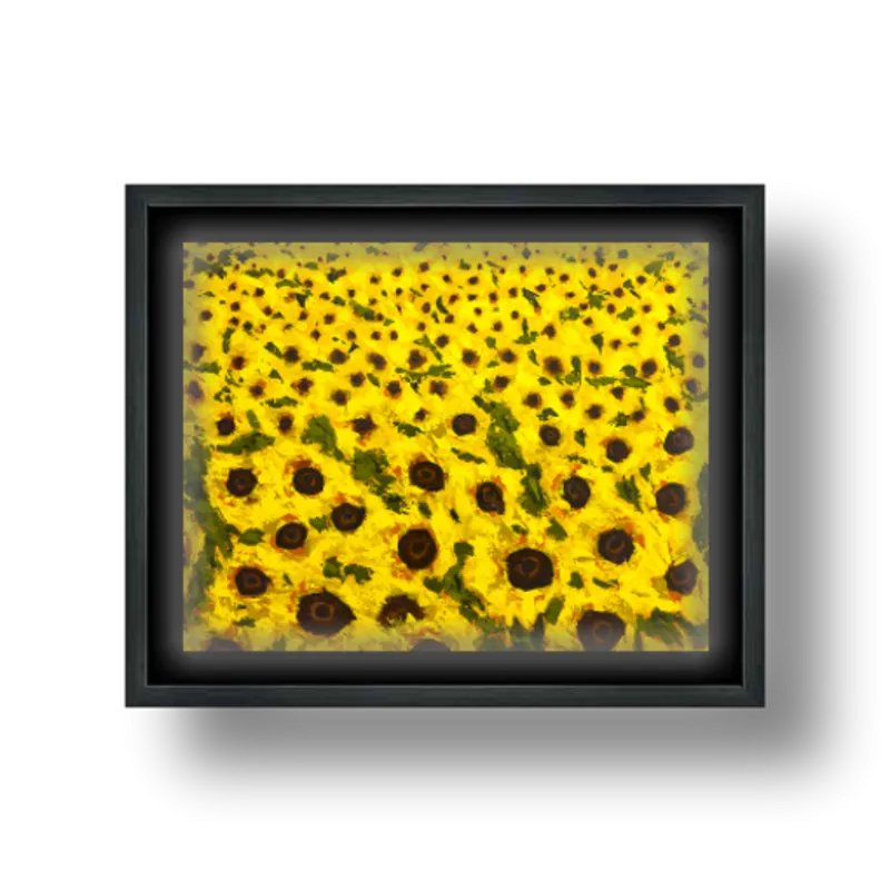 "Sunflower Field" Landscape Art Print