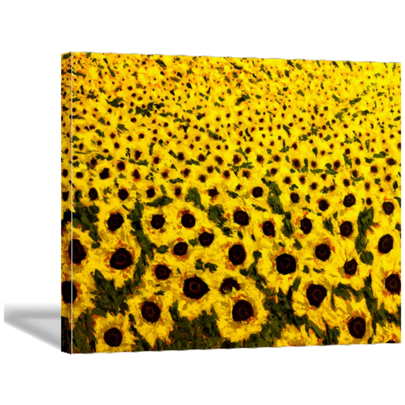"Sunflower Field" Landscape Art Print