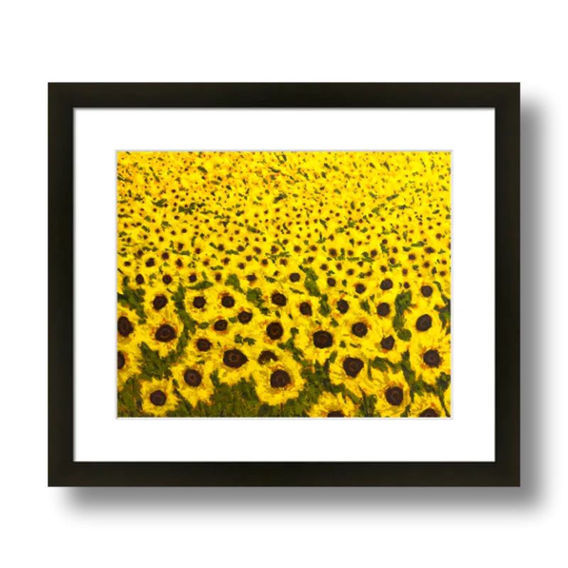 "Sunflower Field" Landscape Art Print