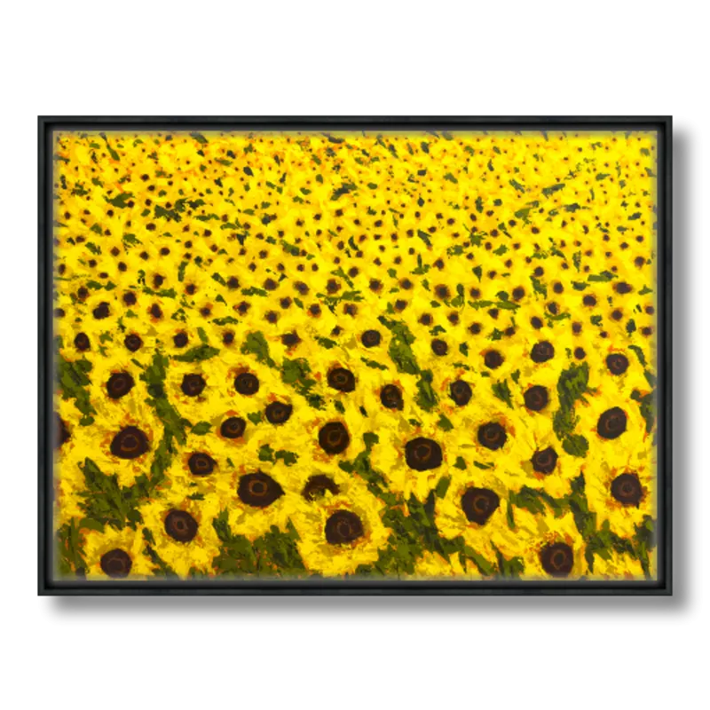 "Sunflower Field" Landscape Art Print