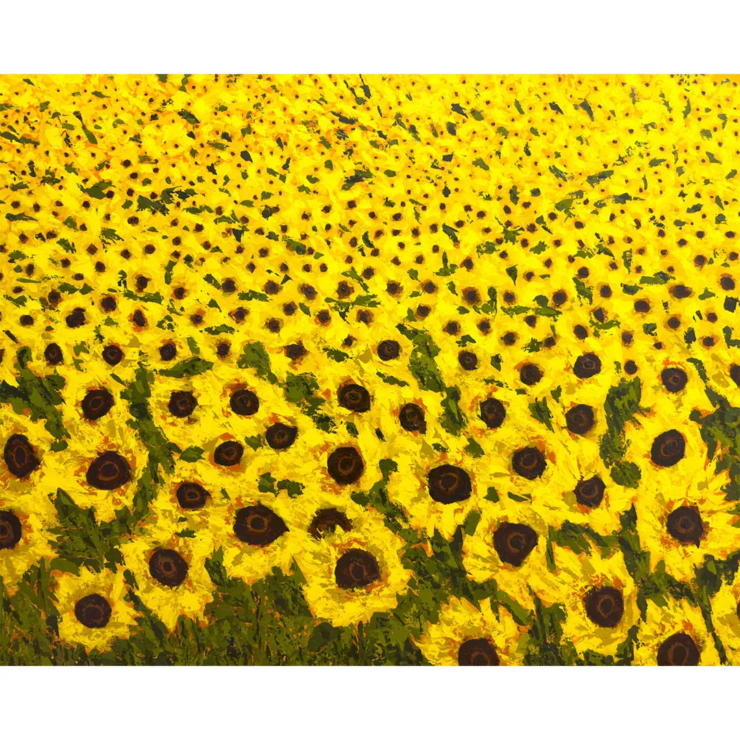 "Sunflower Field" Landscape Art Print