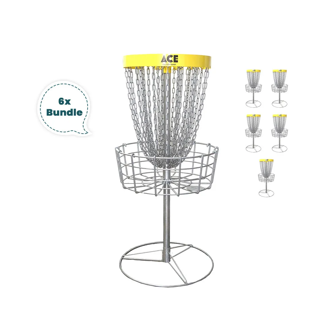 RAD Ace V2 Disc Golf Baskets Bundle of 6