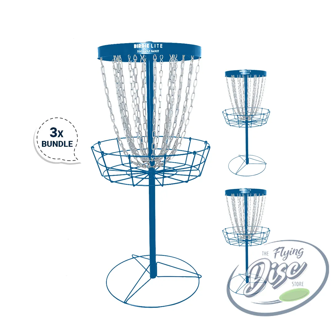 RAD Birdie Lite Disc Golf Baskets Bundle of 3