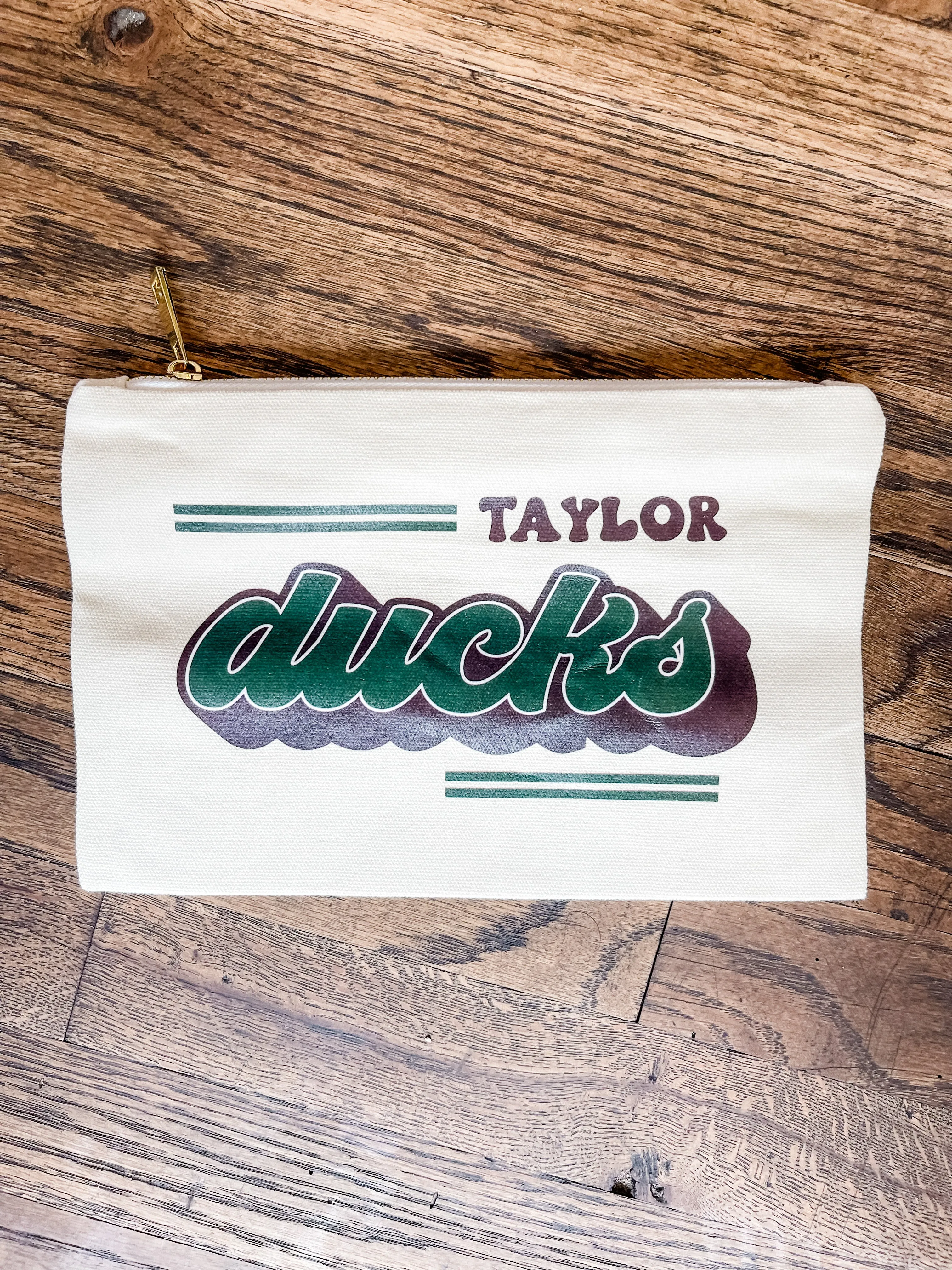 Retro Design School Spirit Cosmetic Bag || Taylor