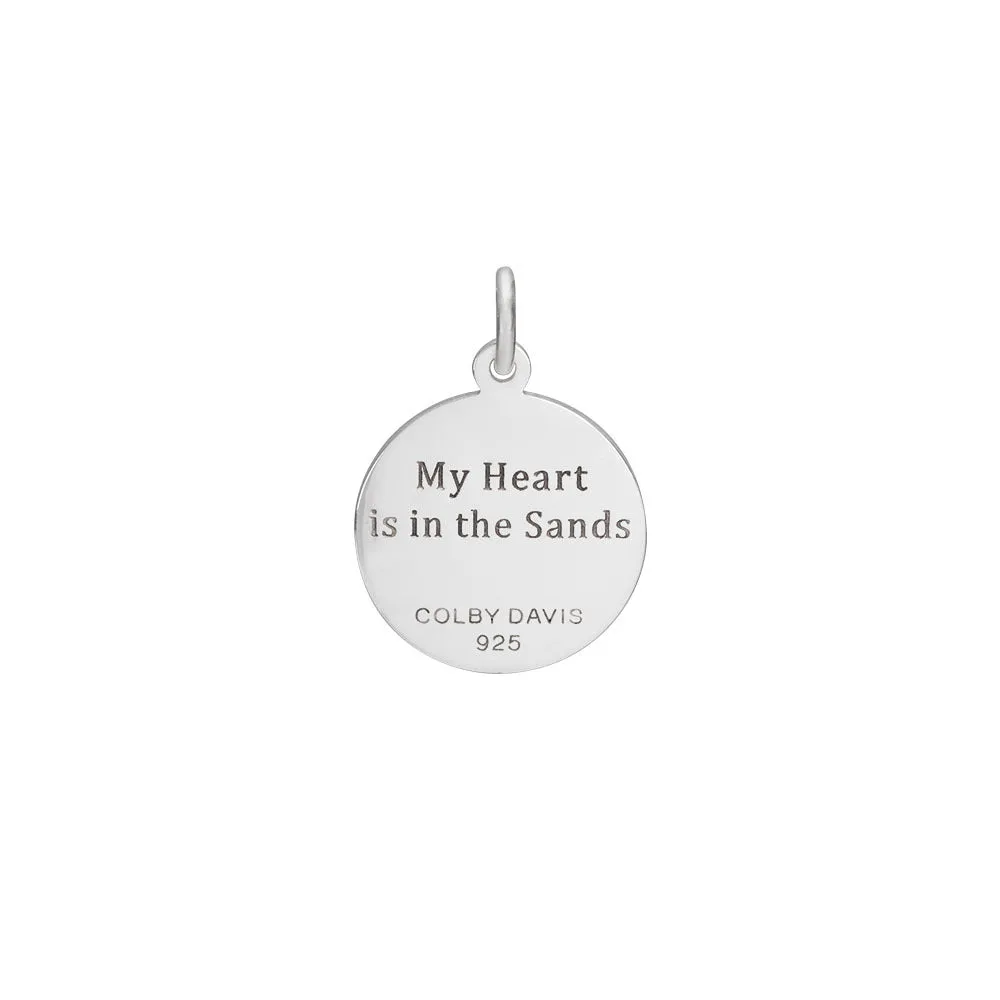 Small Colby Davis Sanddollar Charm in Light Blue