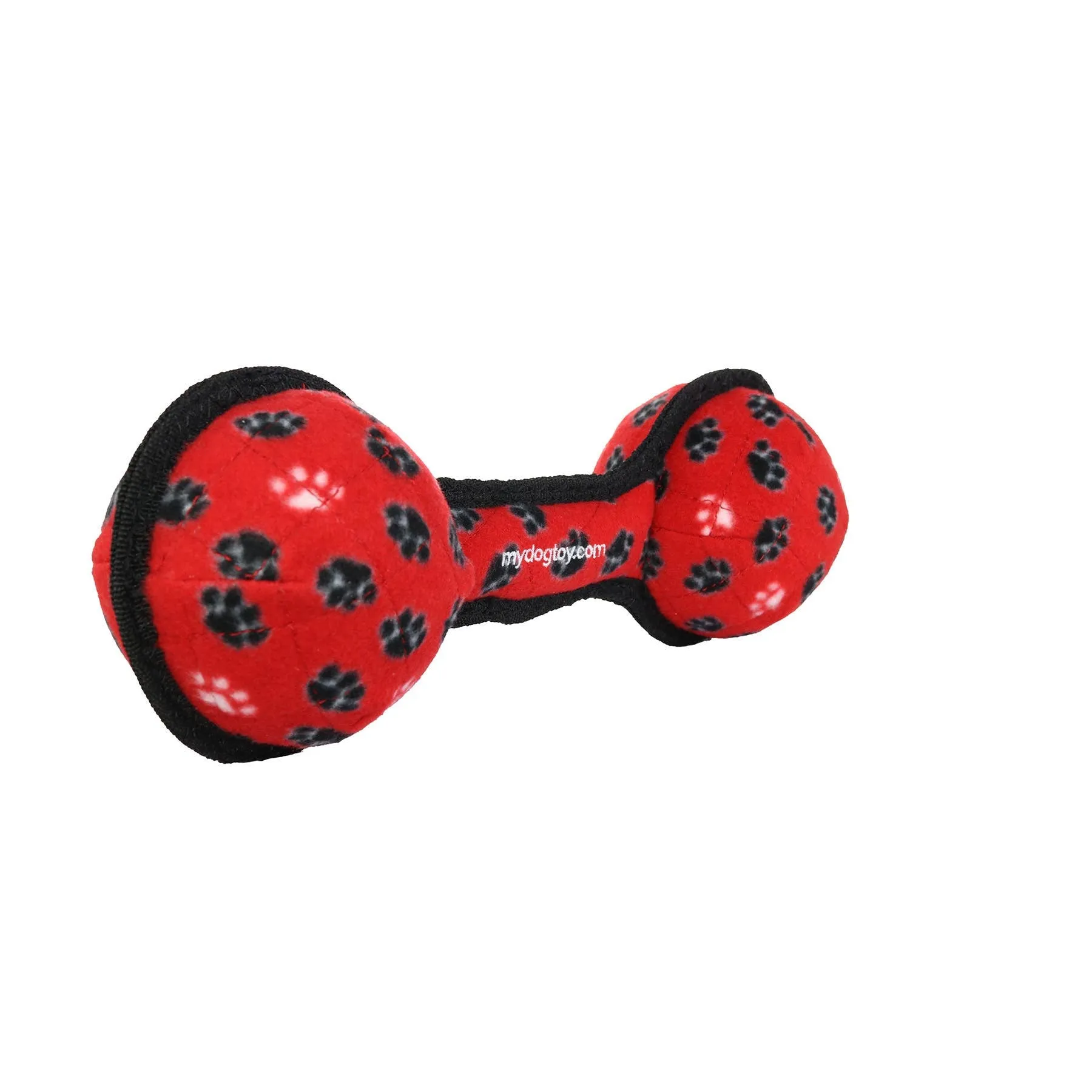 Tuffy Ultimate 2 Ball Tug Red Paw, Durable Squeaky Dog Toy