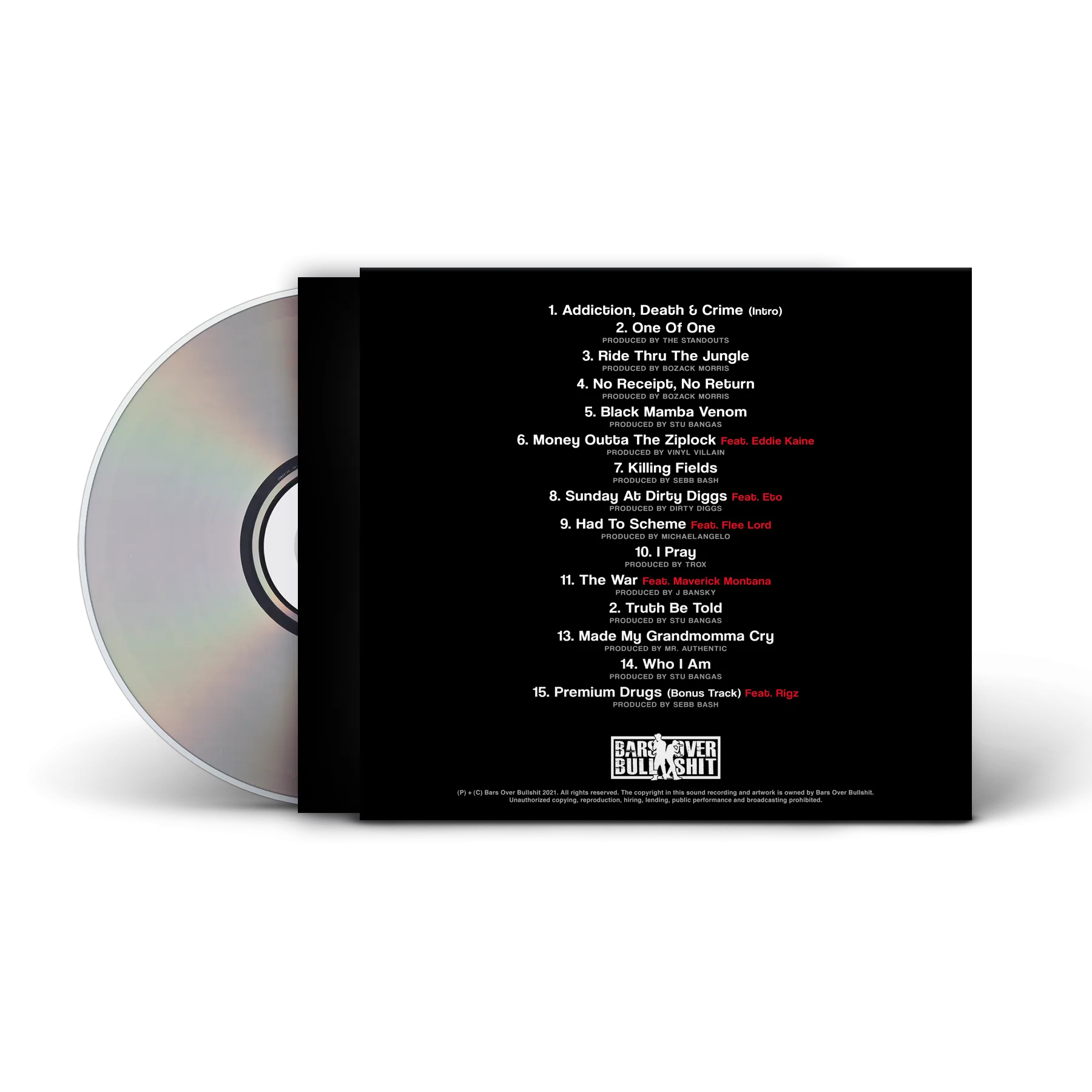 Ty Farris - No Cosign Just Cocaine 3 Digipak With 4 Page Booklet