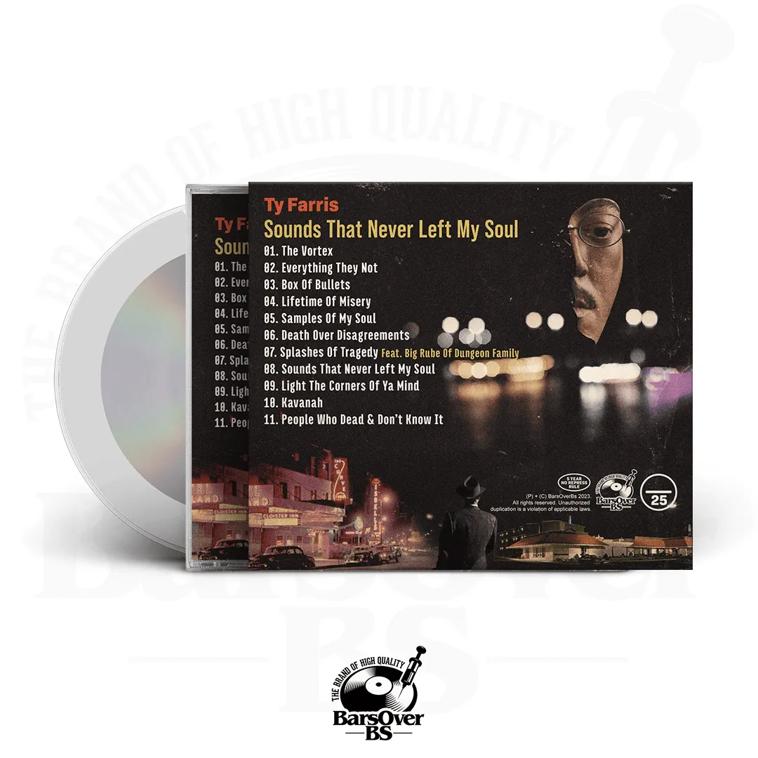 Ty Farris x Graymatter - Sounds That Never Left My Soul (Jewel Case With Die Cut O-Card   Lyric Booklet) (Glass Mastered CD)