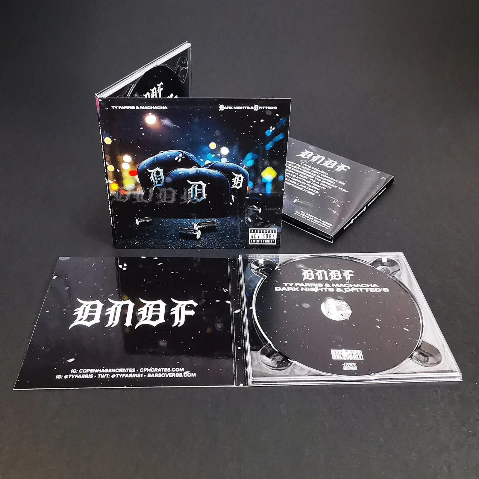 Ty Farris x Machacha - Dark Nights & D Fitted Digipak CD's