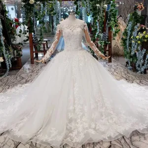 VB Elegant Off-Shoulder Ball Gown Bridal Dress