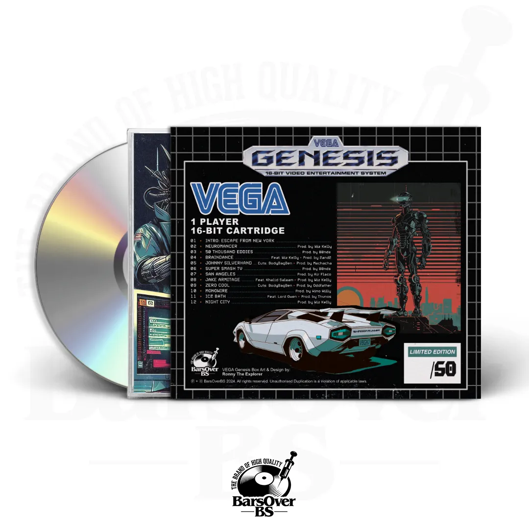 Vega7 The Ronin - Shadow Runner (Jewel Case CD With Sega Genesis O-Card)