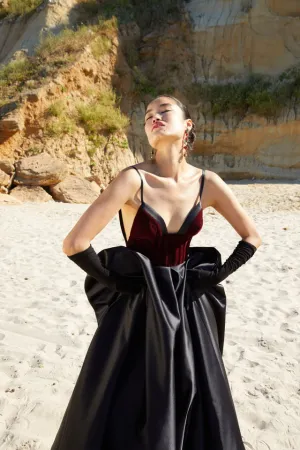 Vivian velvet corset bodice gown
