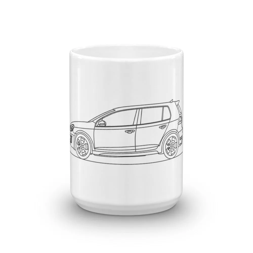 Volkswagen Golf GTI MK6 Silhouette Mug