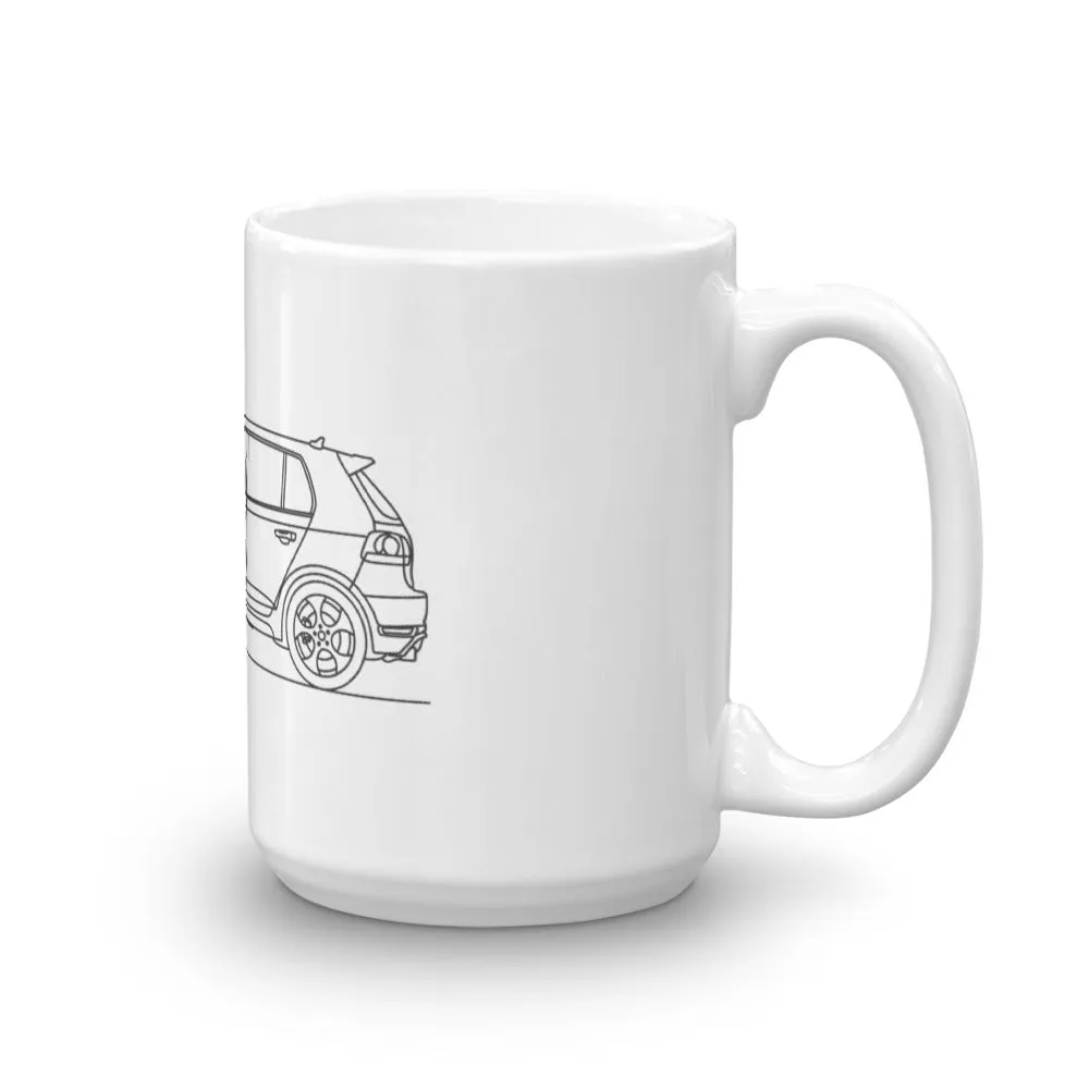 Volkswagen Golf GTI MK6 Silhouette Mug