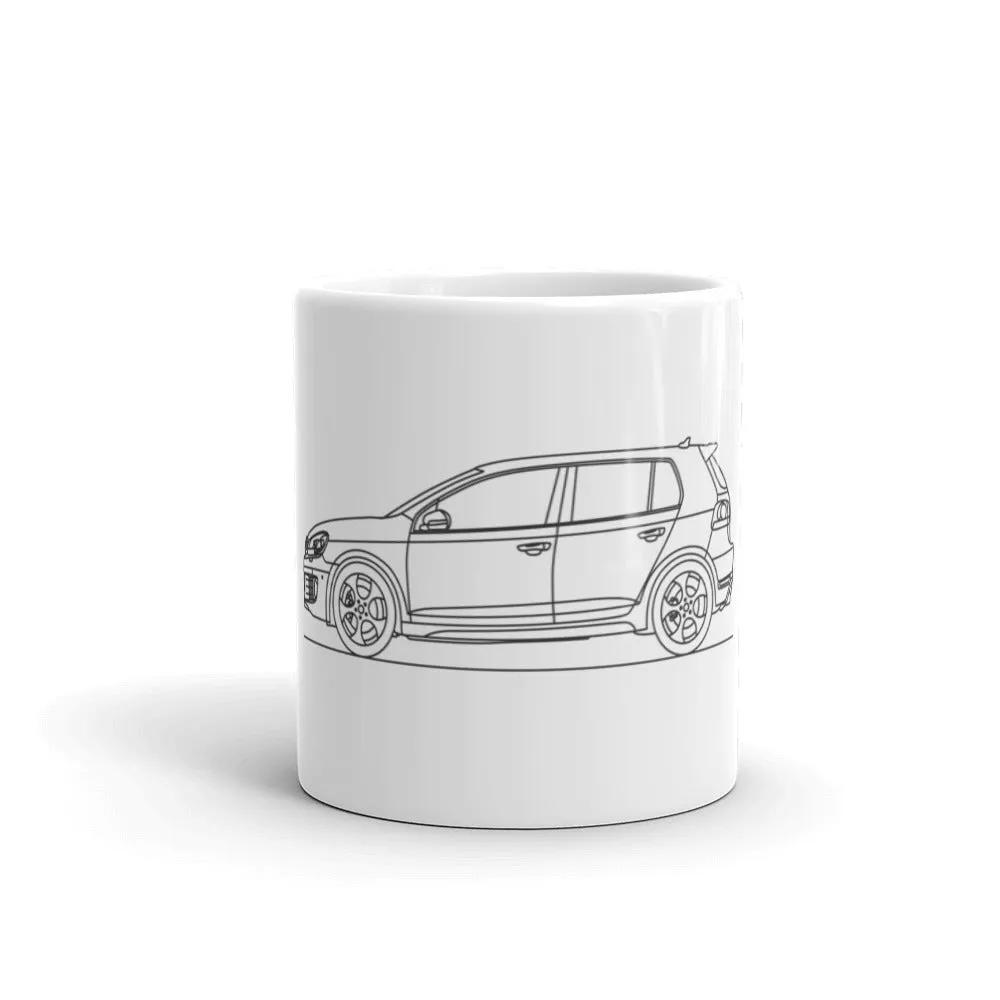 Volkswagen Golf GTI MK6 Silhouette Mug