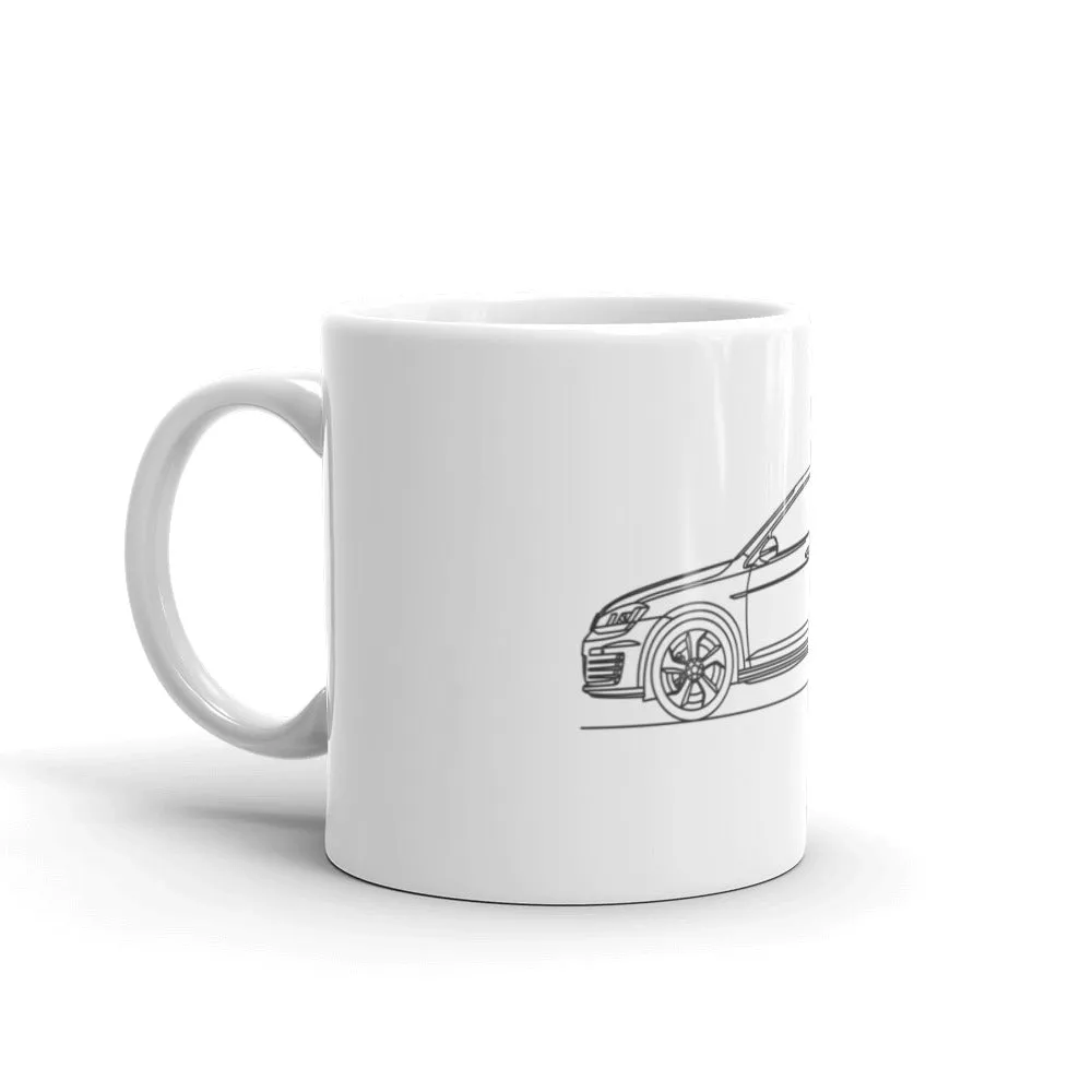 Volkswagen Golf GTI MK7 silhouette Mug