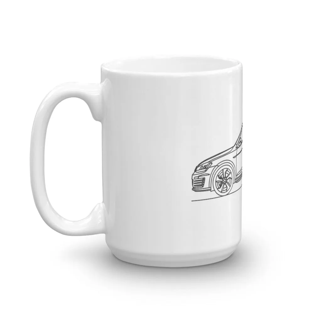 Volkswagen Golf GTI MK7 silhouette Mug