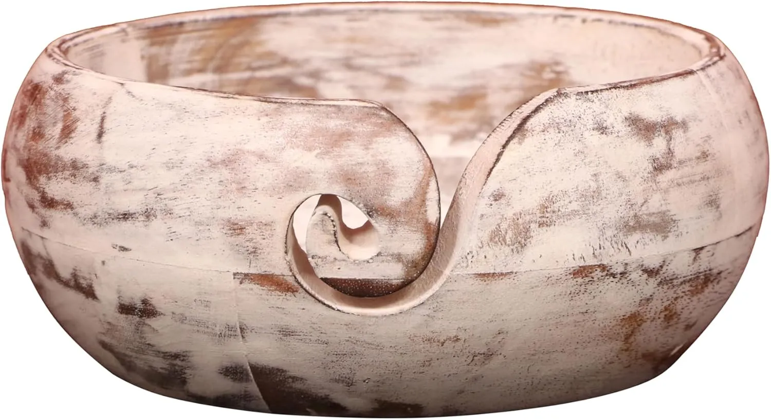 Yarn Bowl - IK Mango Wooden (7" x 7" x 3'')